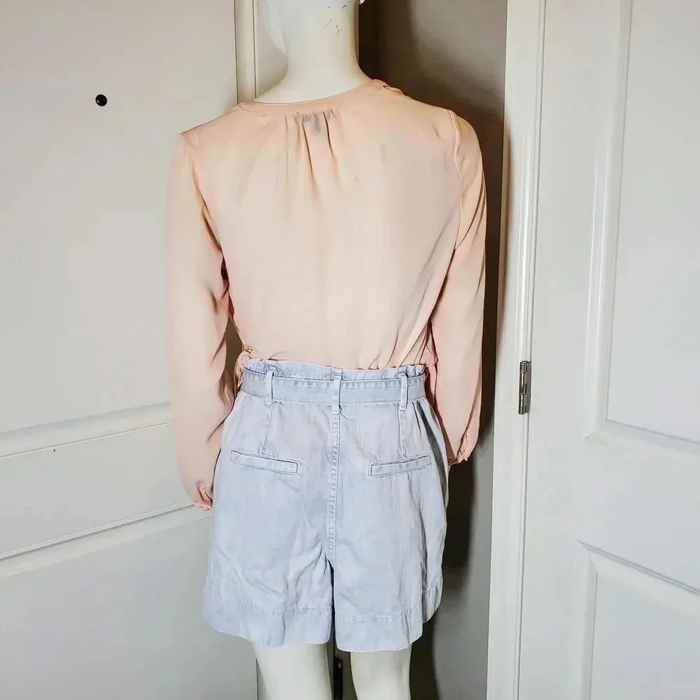 Anthropologie Pilcro and the Letterpress Slim Boyfriend Paperbag Shorts Size 28 - Picture 7 of 15
